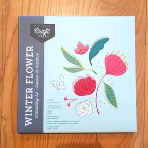Craft Crush Winter Flower Embroidery Kit